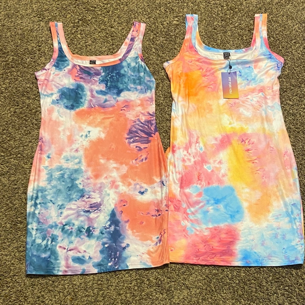 SHEIN Vibrant Tie-Dye Dresses (2)